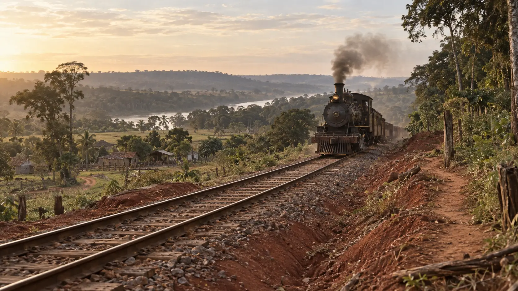 O trem chega ao Paranapanema